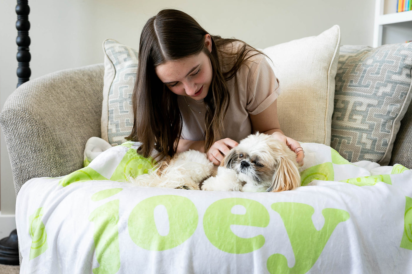 Lime Checkered Blanket