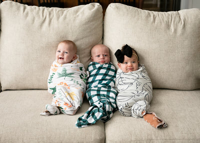 Emerald Gingham 2-Sided Swaddle