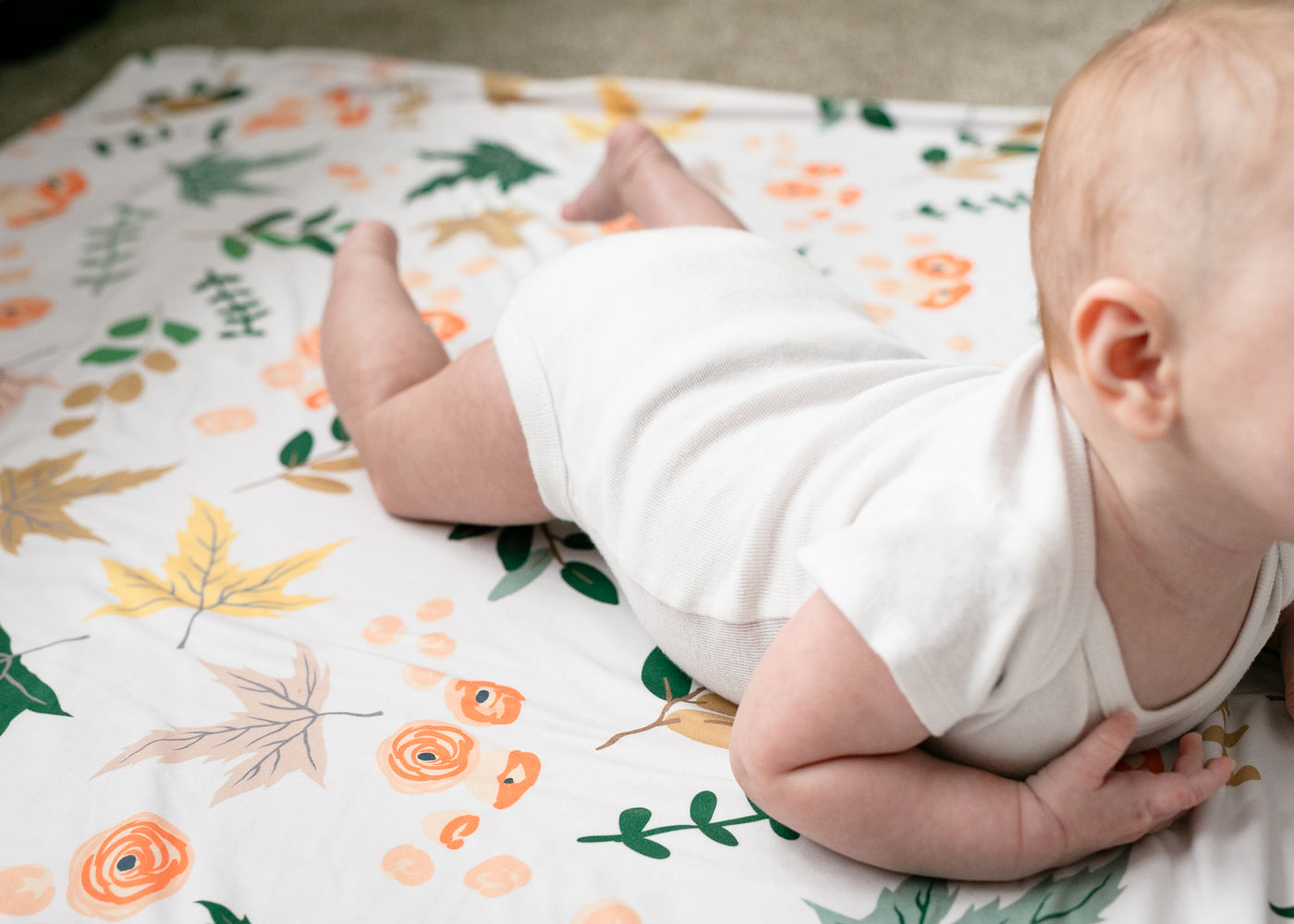 Fall Floral 2-Sided Swaddle