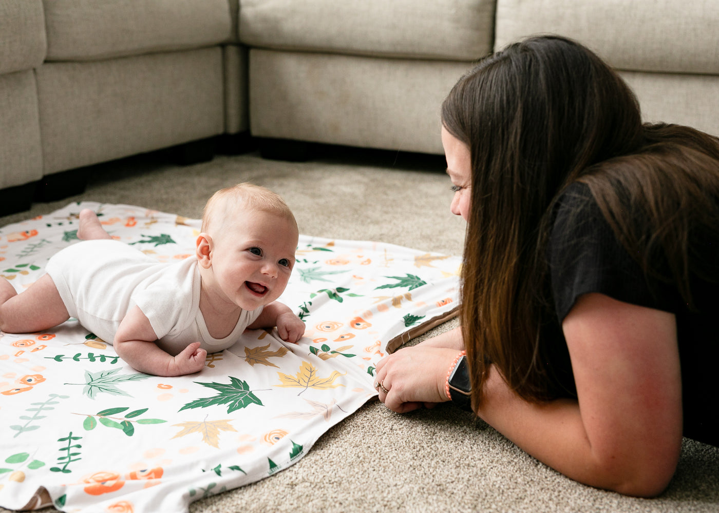 Fall Floral 2-Sided Swaddle