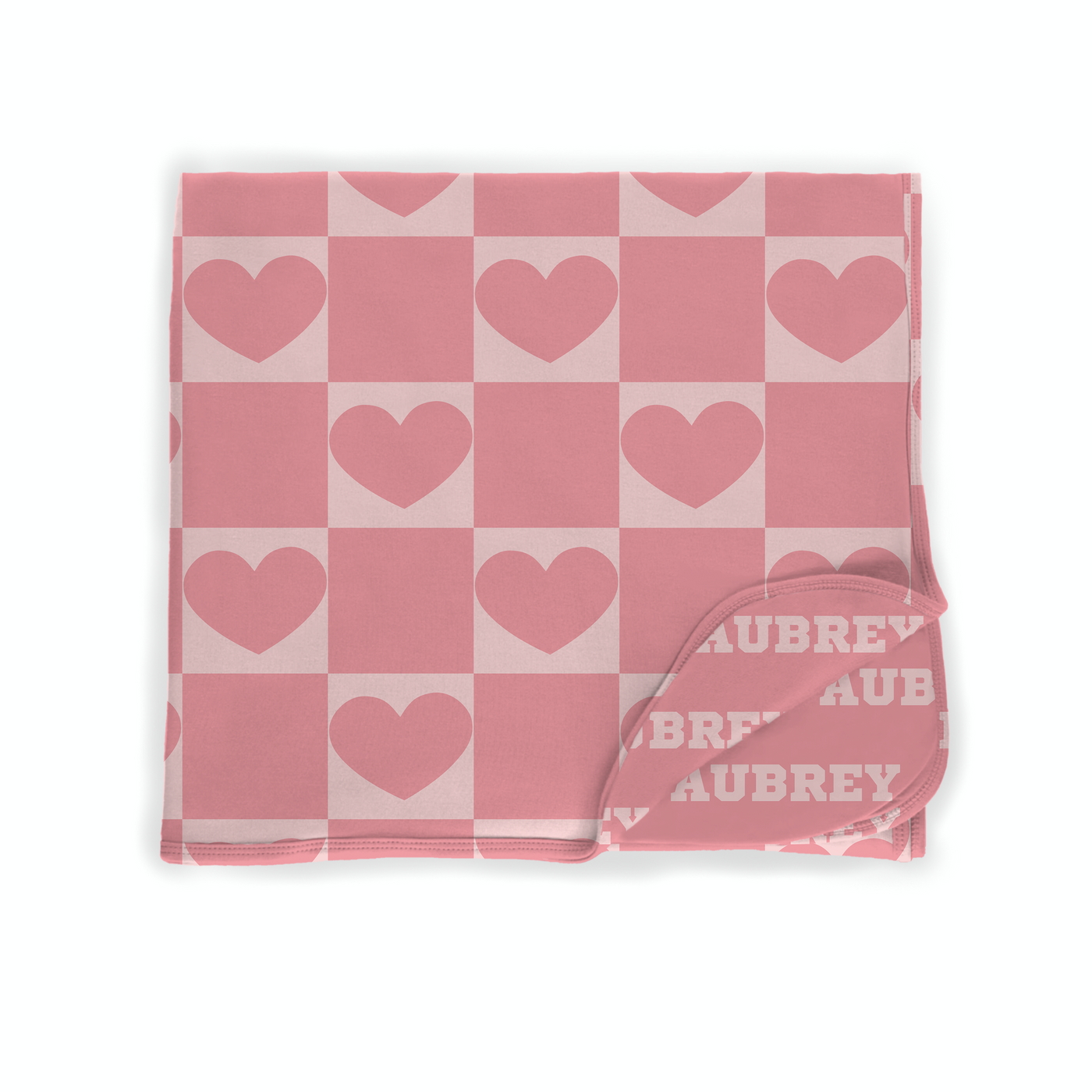 Checkered Hearts 2-Sided Swaddle