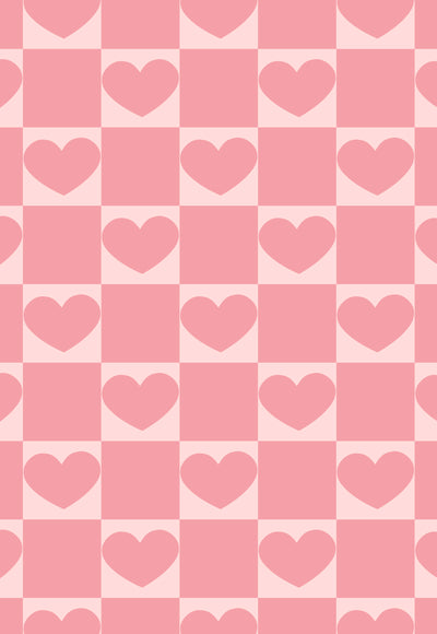 Checkered Hearts 2-Sided Swaddle