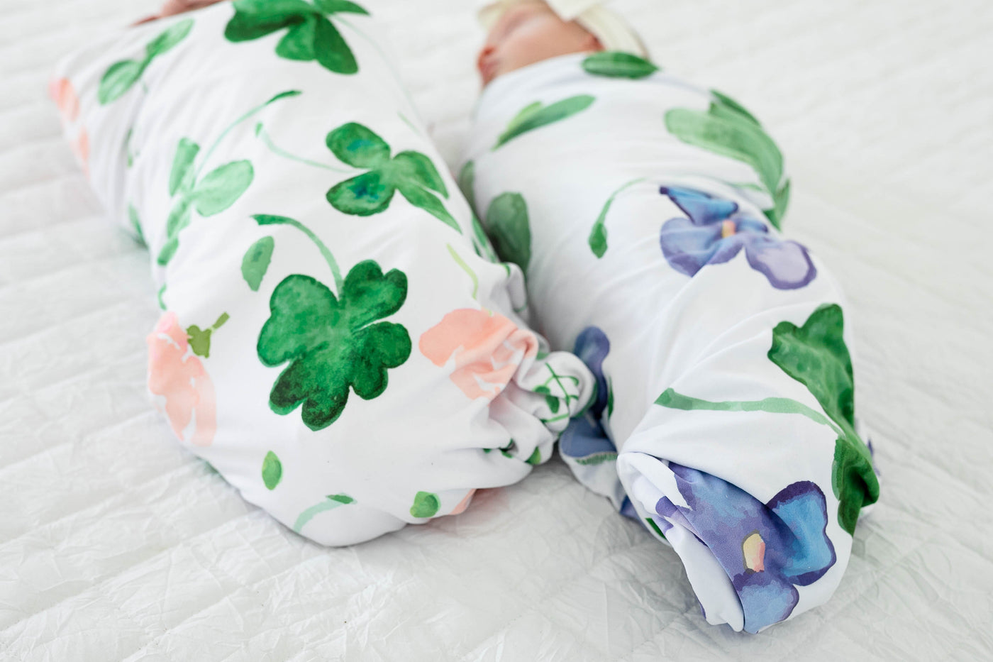 Pretty in Pink Shamrock 2-Sided Swaddle