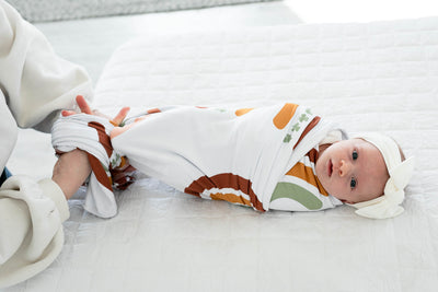 Boho Rainbow Shamrock 2-Sided Swaddle