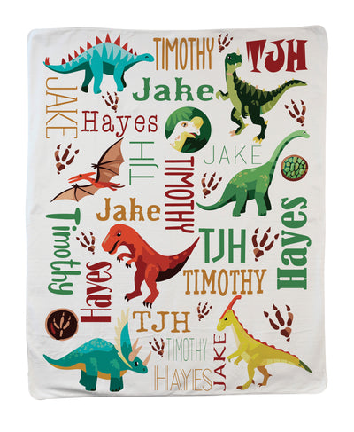 Large 3 Name Kids Blanket Collection- Multiple Styles!