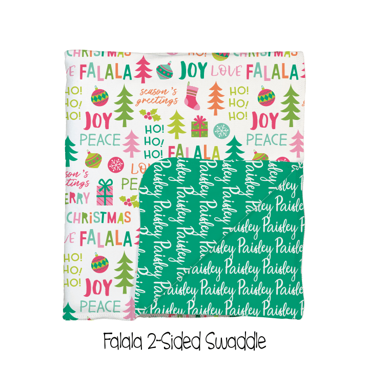 Christmas FaLaLa 2-Sided Swaddle