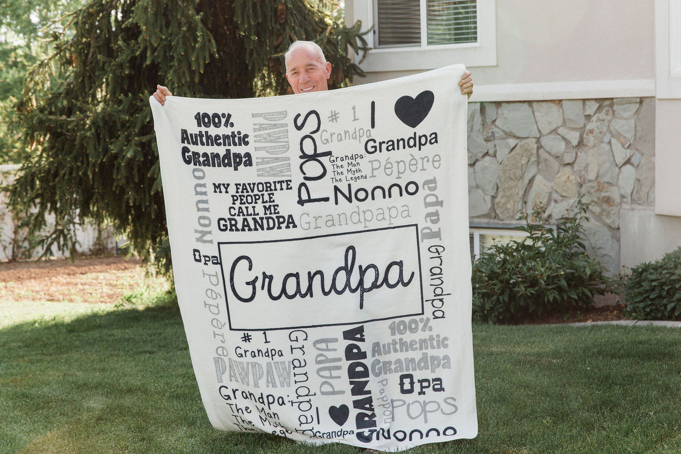 Style 6 Grandpa Blanket No Kids Names