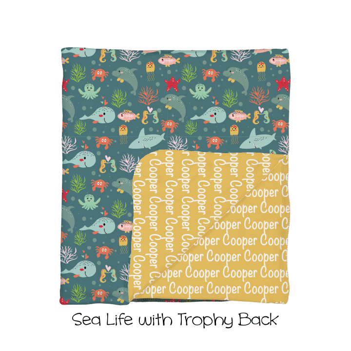 Sea Life 2-Sided Swaddle