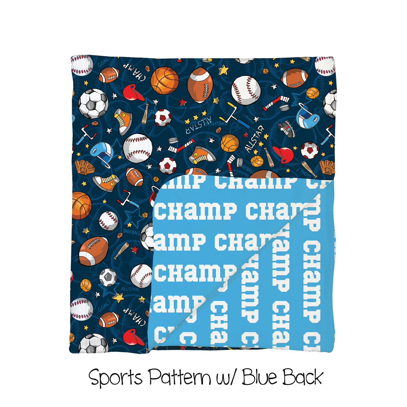 Sports Pattern 2-Sided Swaddle