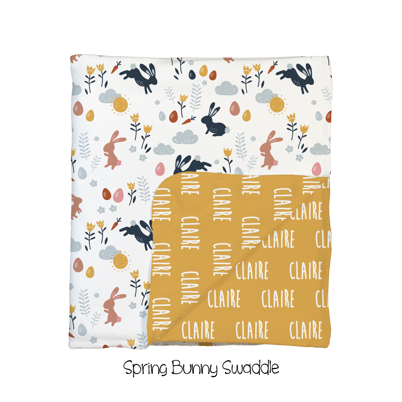 Spring Bunny 2-Sided Swaddle