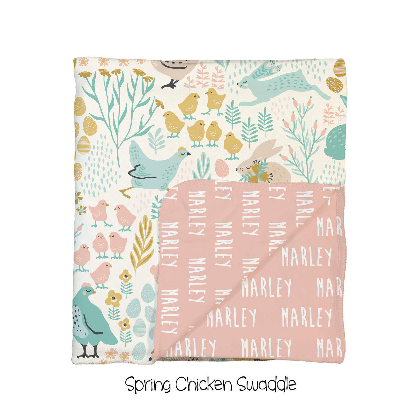 Spring Chicken 2-Sided Swaddle