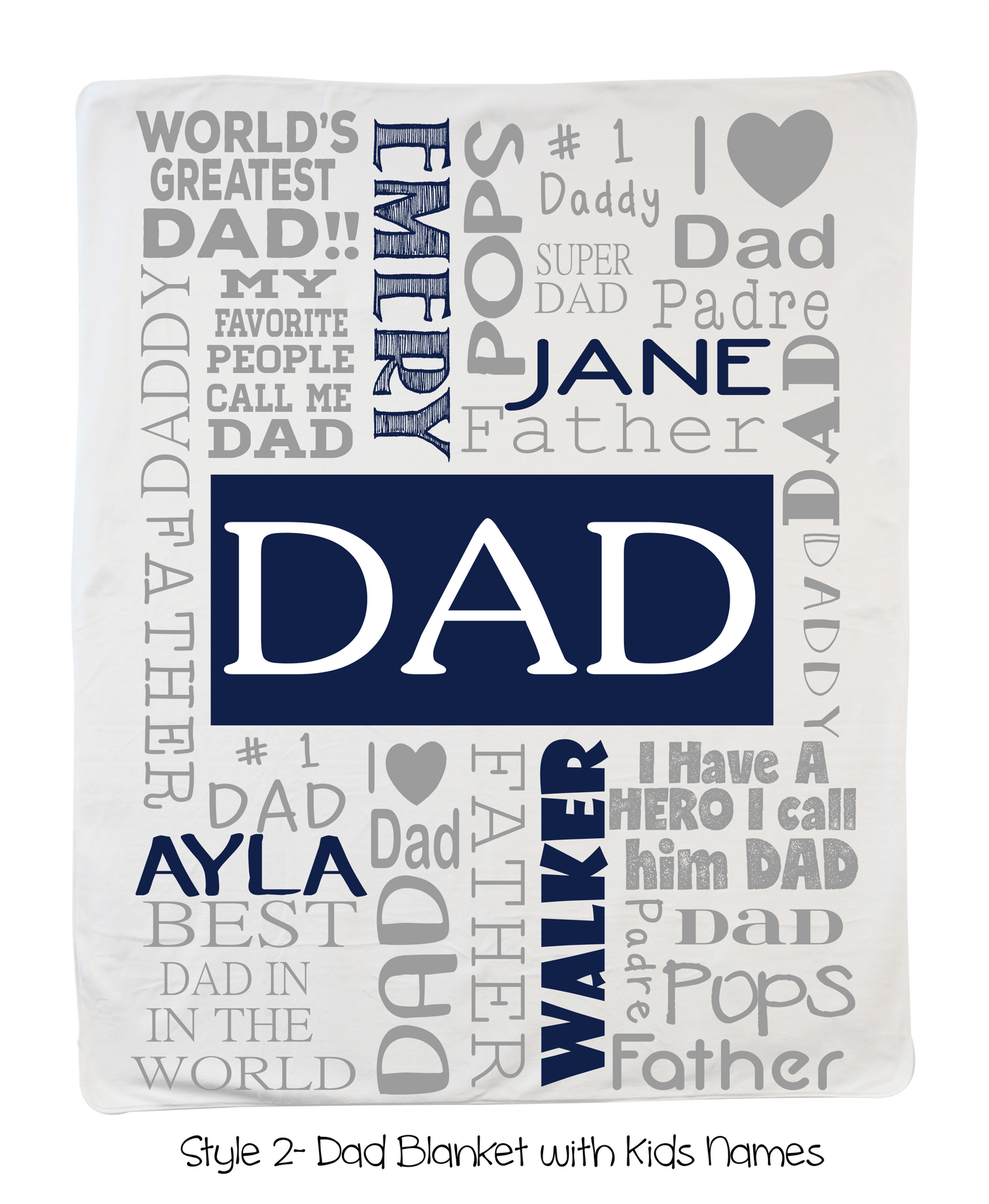 Style 2 Dad with Kids Names