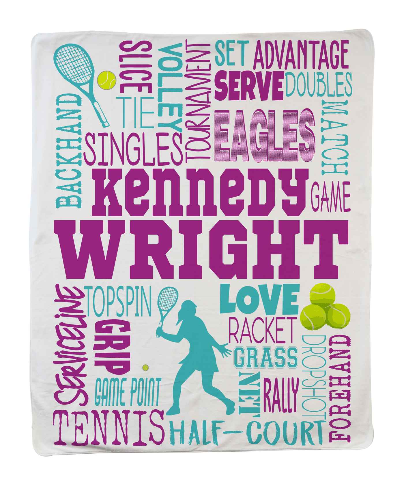 Large Tennis Blanket - Girl