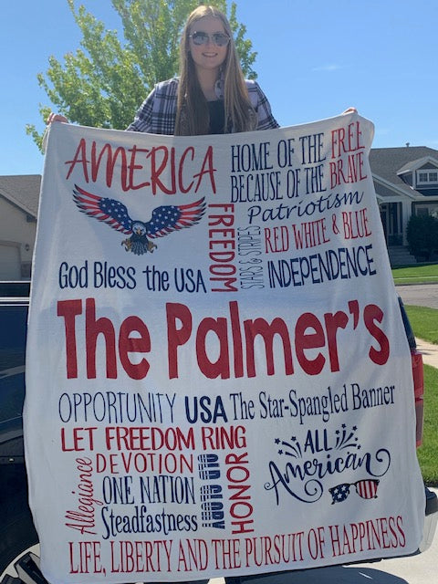 Large Independence Day Blanket