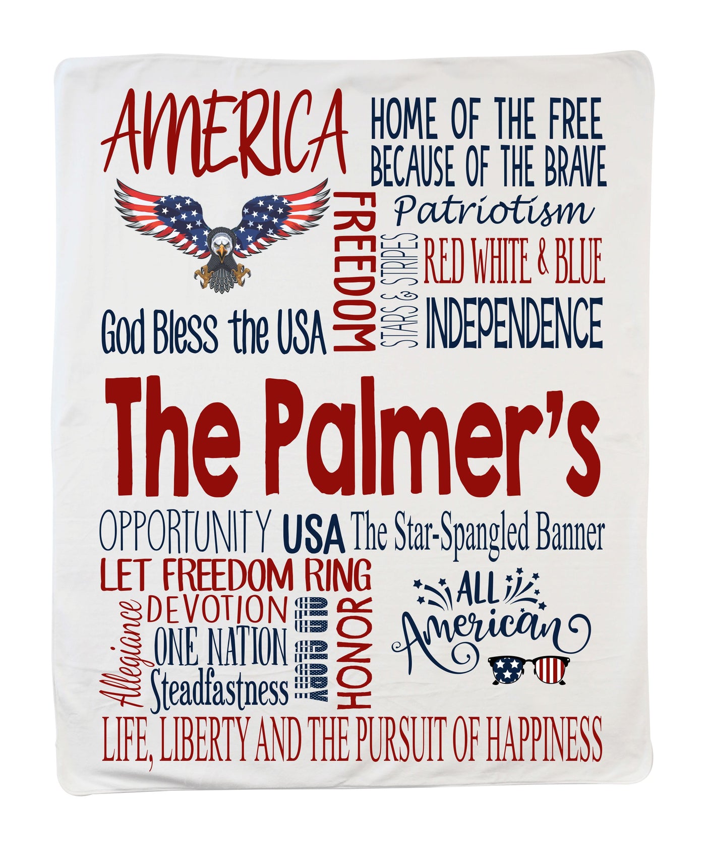 Large Independence Day Blanket