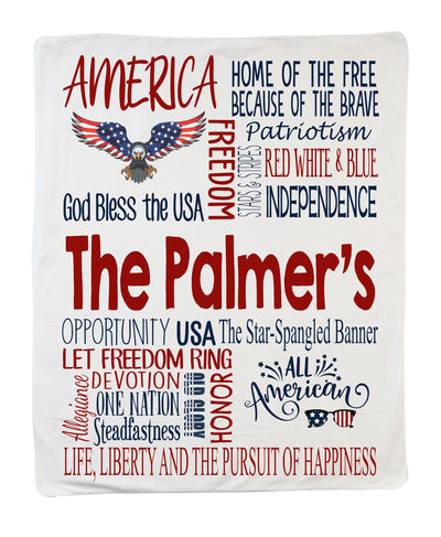 Large Independence Day Blanket