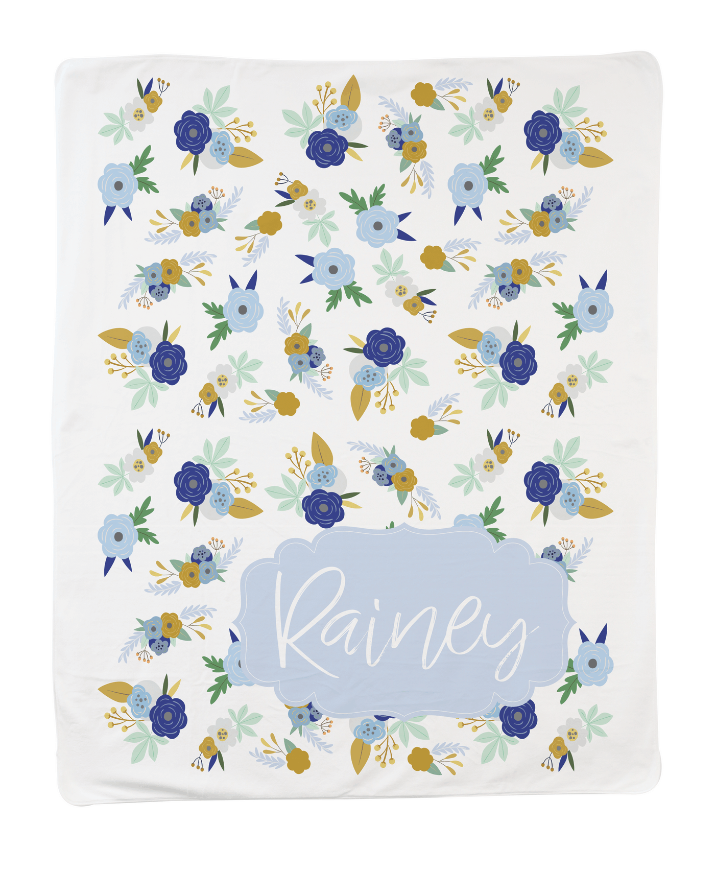 Large Blue Floral