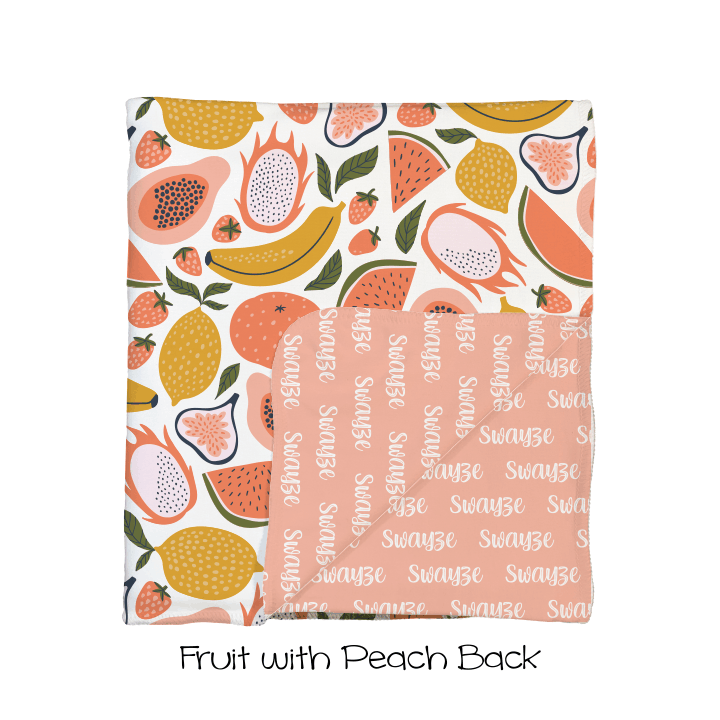 Peach Fruit 2-Sided Swaddle