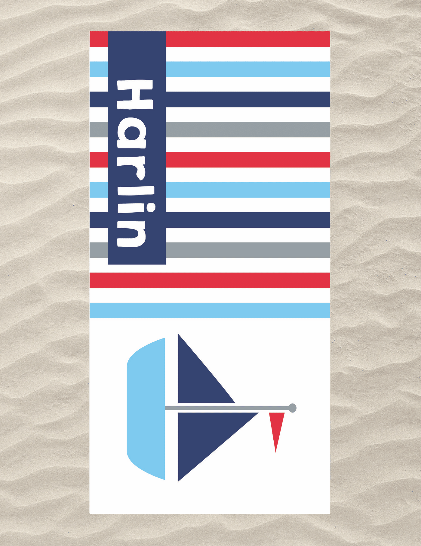 Sailboat Beach Towel