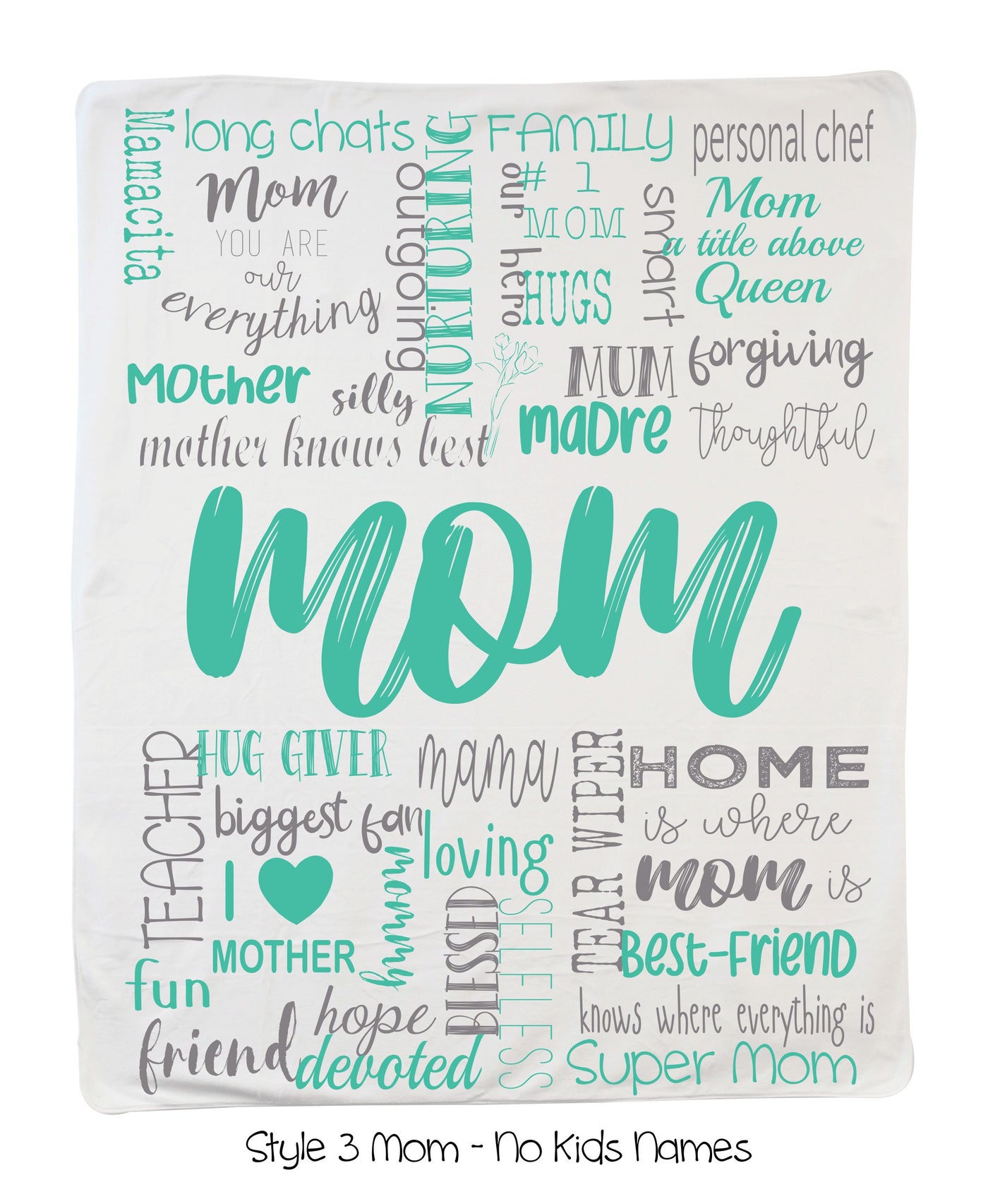 Style 3 Mom Blanket - No Kids Names